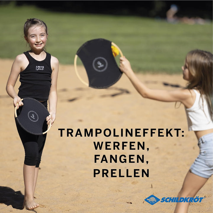 Schildkröt Ogo Sport Bamboo Set I 2 Ogo Scheiben aus FSC Bambus mit elastischem Netz und Wuschelball