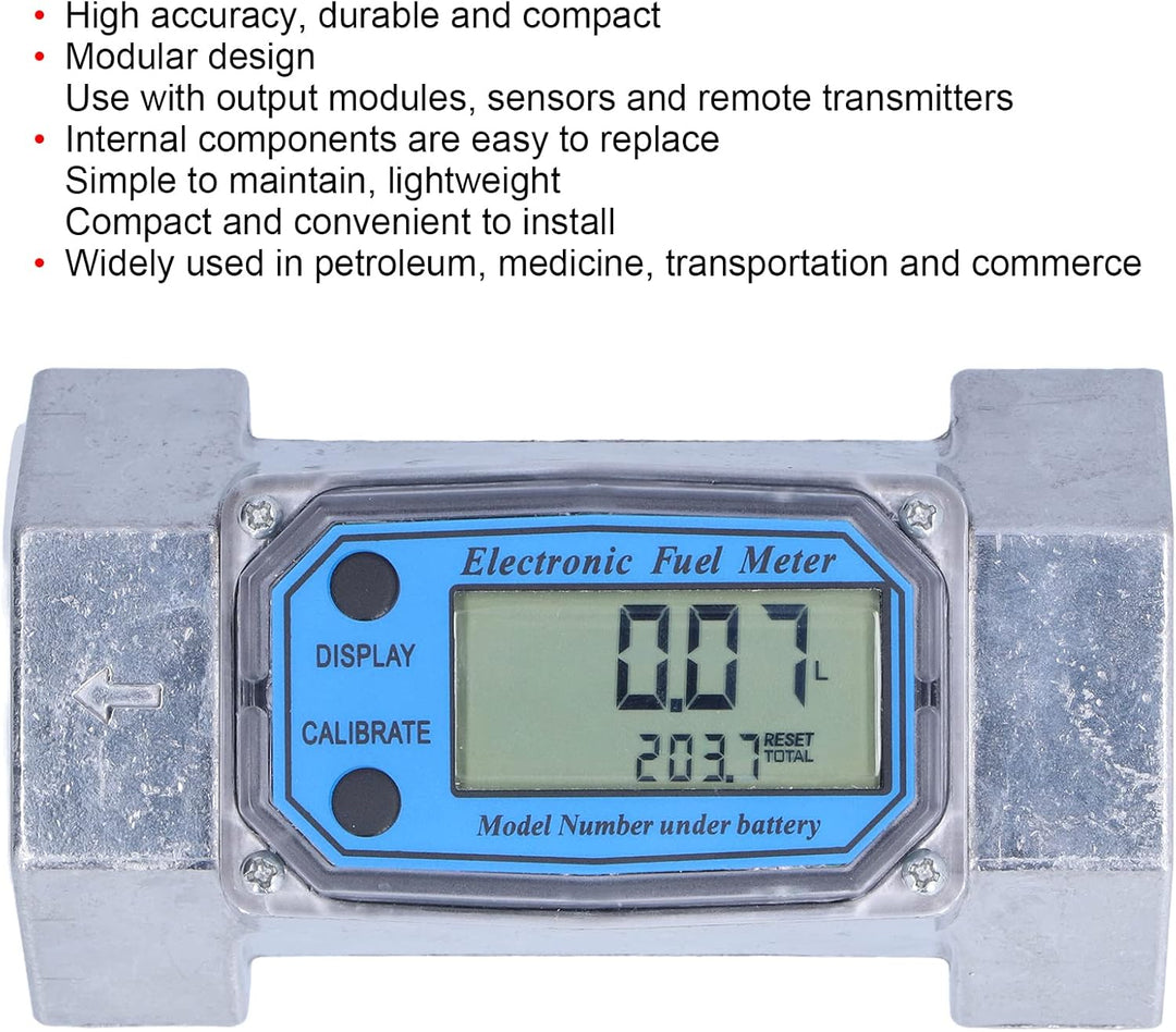 2-Zoll-Turbinen-Durchflussmesser, 35 Bis 200 l/Min. Elektronischer Digitaler Durchflussmesser für Kr
