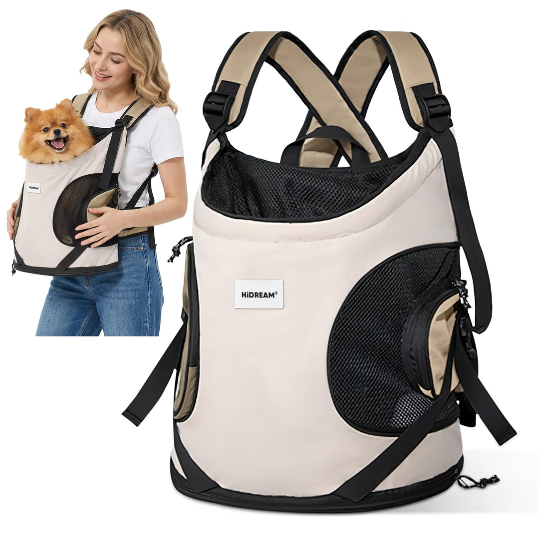 ALLSOPETS Hundetragerucksack, Tragbarer Haustiertragerucksack für Katzen Hunde Welpen, Integrierter