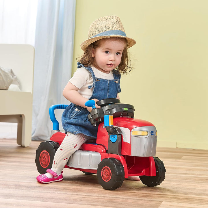 Vtech Baby - Babys 3-in-1 Traktor und Rasenmäher – Interaktives Spielzeug mit Musik, Geräuschen und