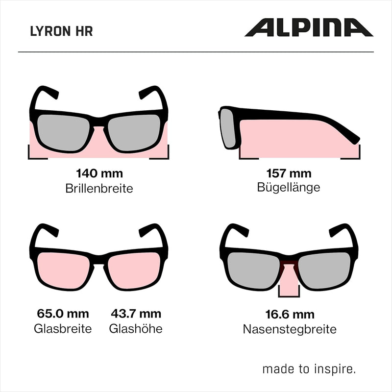 ALPINA LYRON - Verspiegelte und Bruchsichere Sport- & Fahrradbrille Mit 100% UV-Schutz Für Erwachsen