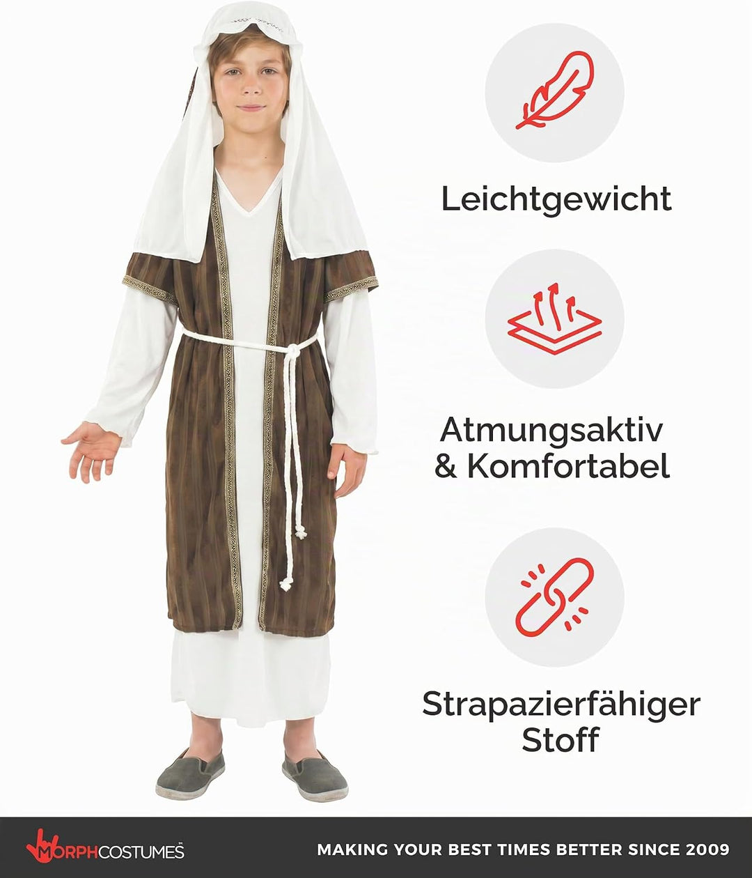 Fun Shack Hirten Kostüm Kinder, Hirte Kostüm Kinder, Kostüm Hirte Kinder, Hirtenkostüm Kinder, Hirte