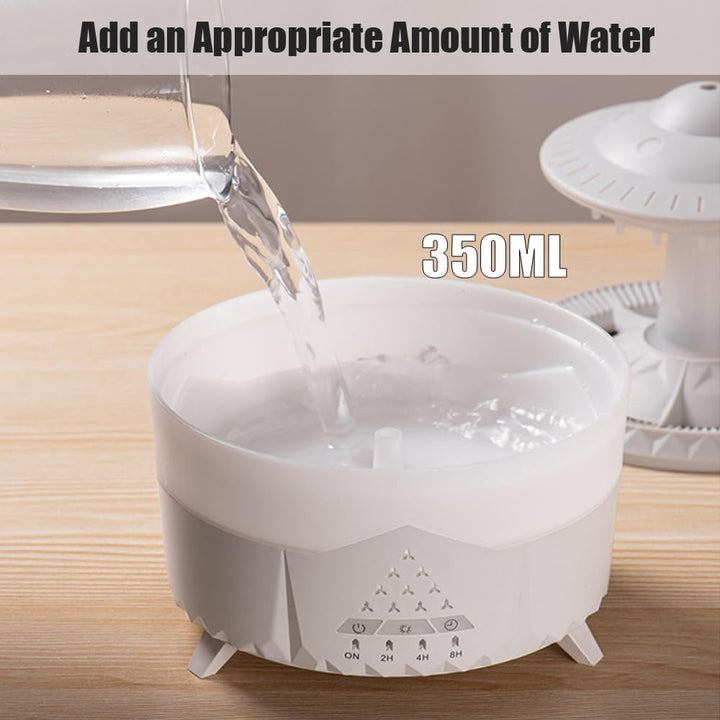 Rain-Cloud Humidifier, 350 ml Regenwolken-Luftbefeuchter, kabelloser Fernbedienung Aroma Diffuser mi