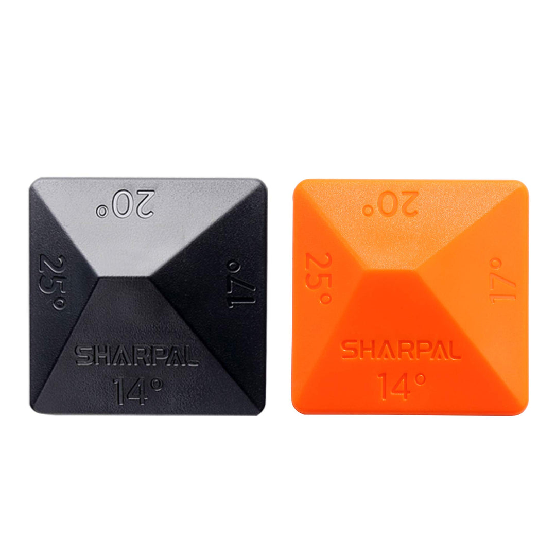 SHARPAL 196N 2er-Pack 4-in-1 Wetzstein Messer Schleifhilfe zum Schärfen von Messern per Schleifstein