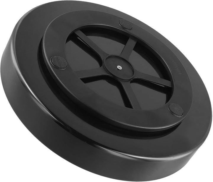 3 Stück 30cm Lazy Susan Drehteller, 360° drehbar Gewürzregal Drehteller Organizer Schwarz Metall, Dr