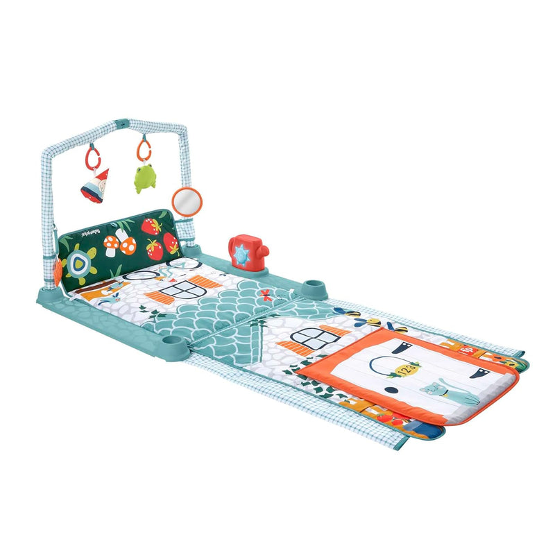 Fisher-Price HJK45 - 3-in-1 Kleine Ferienhaus Spieldecke, Spieldecke für das Spielen in Bauchlage un