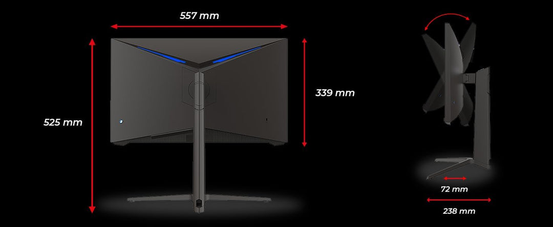 LC-POWER LC-M25-FHD-144 24,5 Zoll (62,23 cm) FHD Gaming Monitor(IPS, 1920 x 1080, 144 Hz, 1,07 B Bil