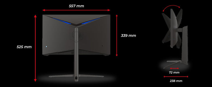 LC-POWER LC-M25-FHD-144 24,5 Zoll (62,23 cm) FHD Gaming Monitor(IPS, 1920 x 1080, 144 Hz, 1,07 B Bil