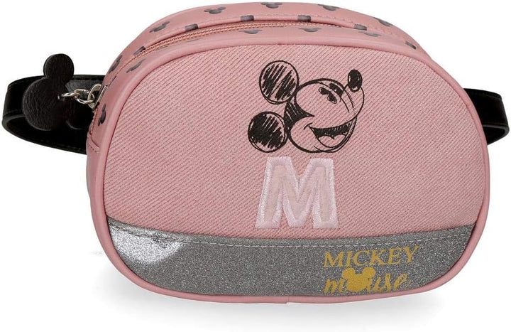 Disney Mickey The Blogger Kleine Gürteltasche Rosa 17x12x6 cms PVC und Polyester, Gürteltasche