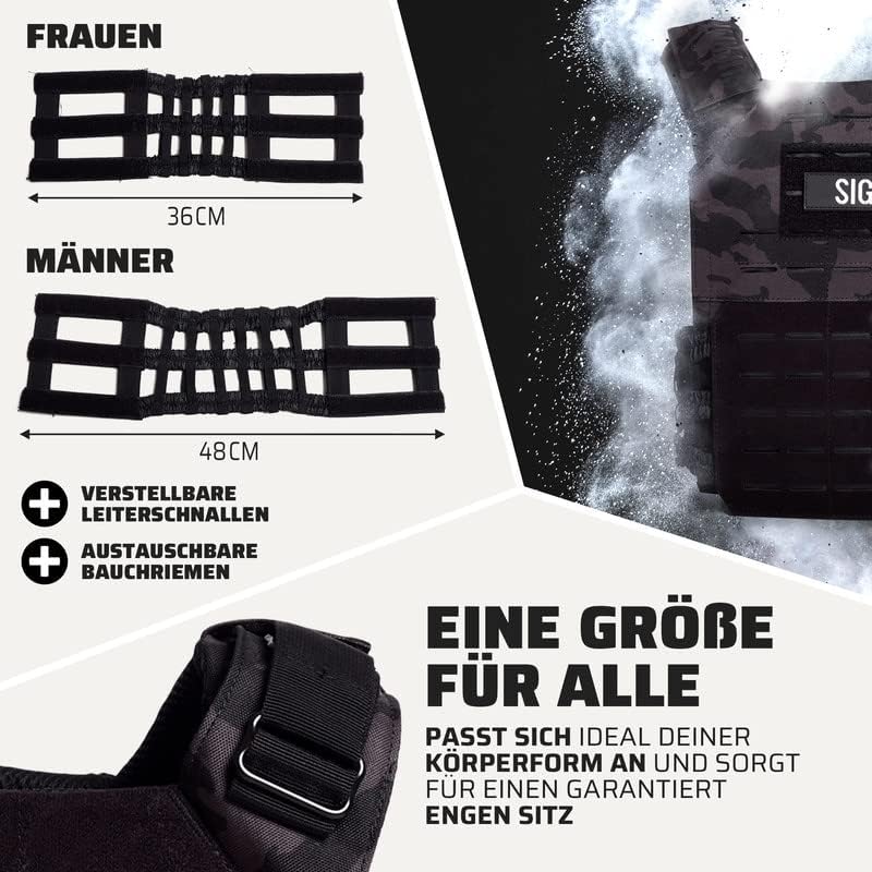 SUPRFIT - Sigurd 3D Gewichtsweste für Calisthenics, Krafttraining &amp; Crossfit - Verstellbare Weight V