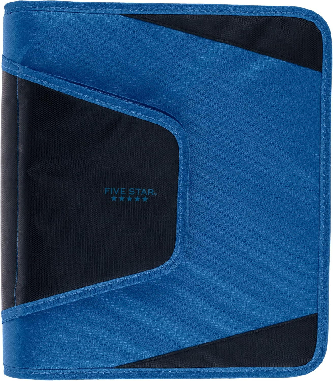 Five Star Reissverschluss-Binder, 3,8 cm 3-Ringbuch für Schule, 3 Fächer, 500 Blatt Kapazität, Blau