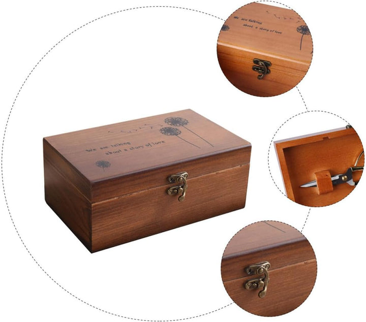 Zerodeko Holz Nähkästchen mit Mehrlagigen Fächern Aufbewahrungsbox für Nähzubehör und Kleinigkeiten