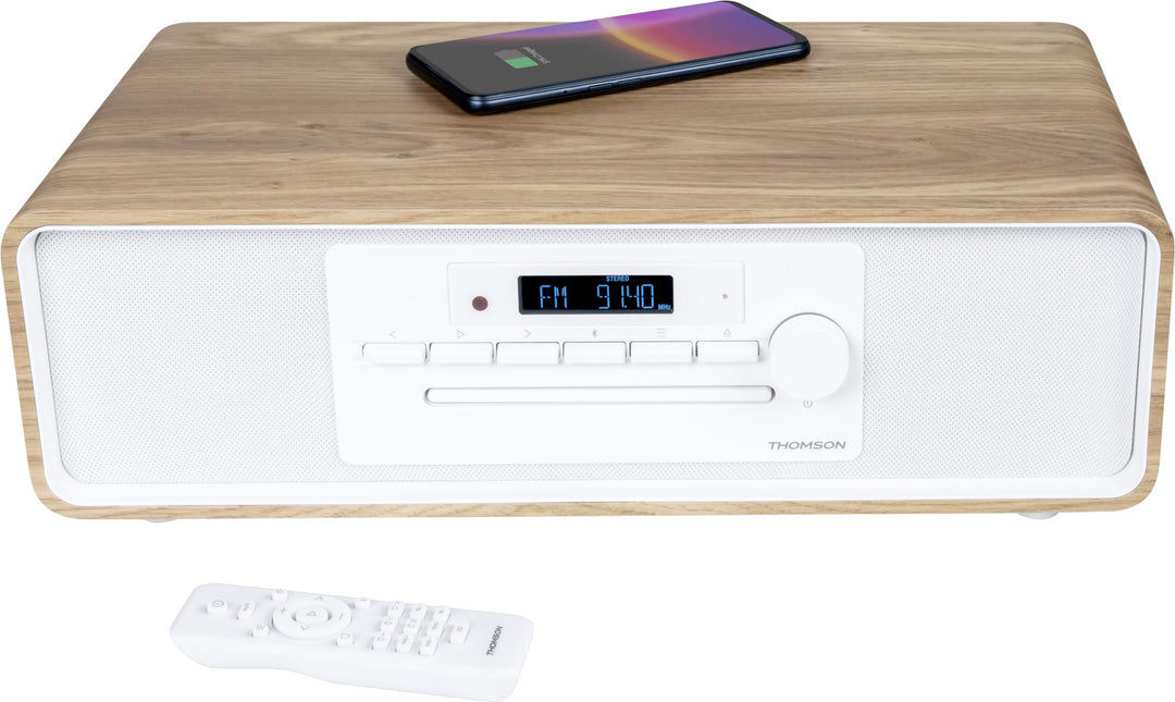 Bluetooth-Mikrosystem THOMSON Weiss und Schwarz FM/CD/MP3/USB-Radio, 60 W, Equalizer