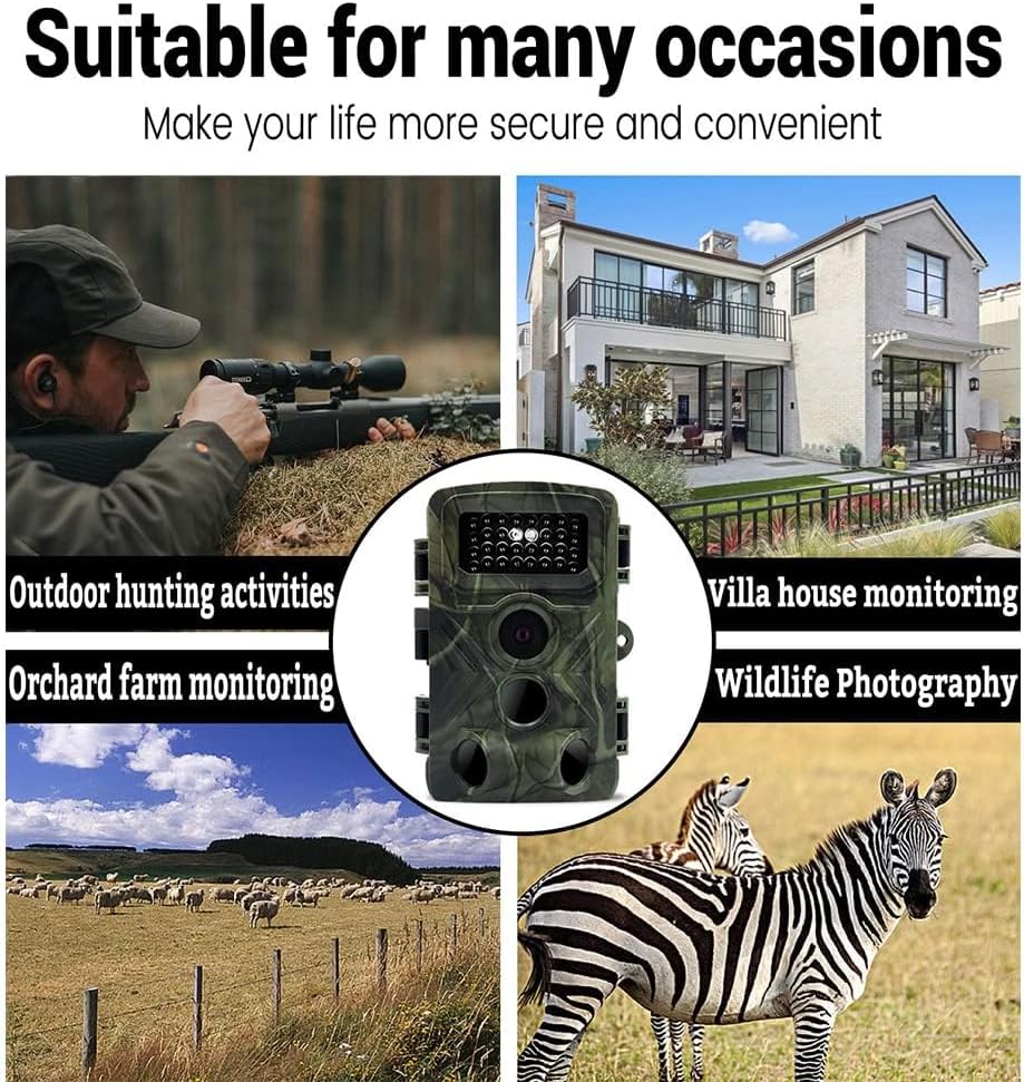 zalati Trail Kamera Wildkamera PR3000 36MP 1080P Wasserdicht IP66 Infrarot Kamera für Garten Kamera