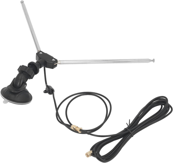 SDR-Empfängerantennen-Set, 60 cm RG174-Kabel, SMA-Stecker, Teleskop-Dipol für VHF UHF, Saugnapf-Mont
