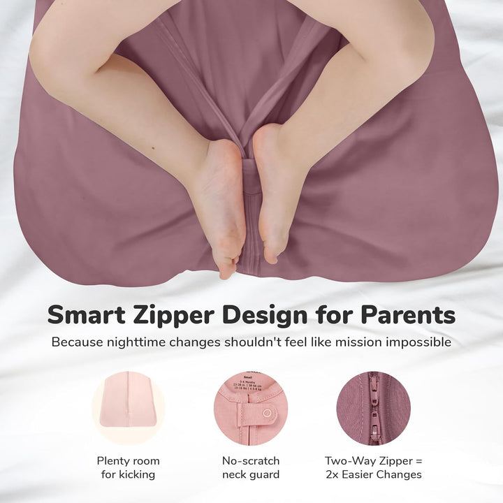 Mama Cheetah Baby Sleep Sack 2.5 TOG, Organic Cotton Baby Wearable Blanket with Two-Way Zipper, Swad