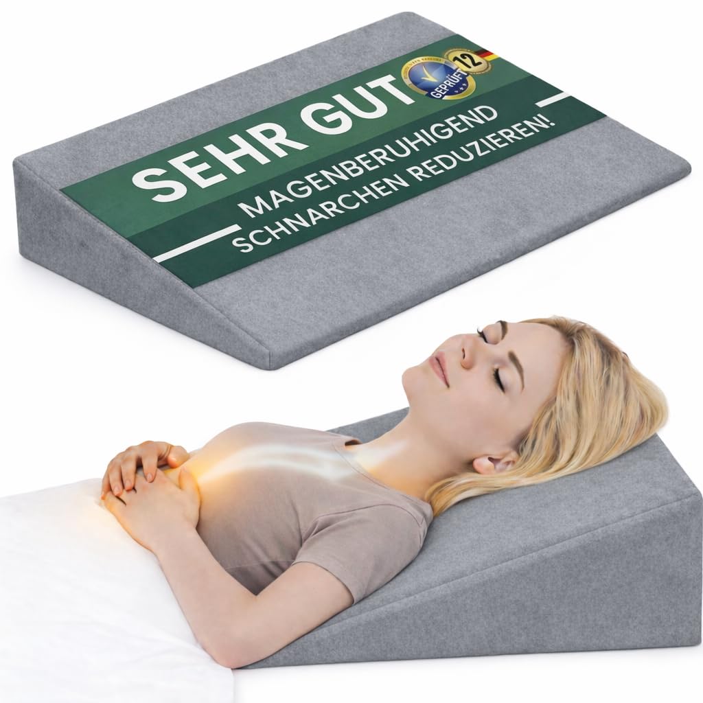 Keilkissen Bett für Bequemes Schlafen, 90cm - Premium Qualität, Modernes Design - Fester Matratzenke