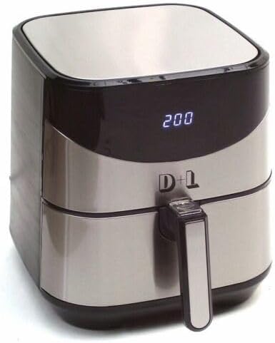 D&L XL Heissluftfritteuse 5L Air Fryer 1700W Heissluft Friteuse Grill Edelstahl 57030 AWZ