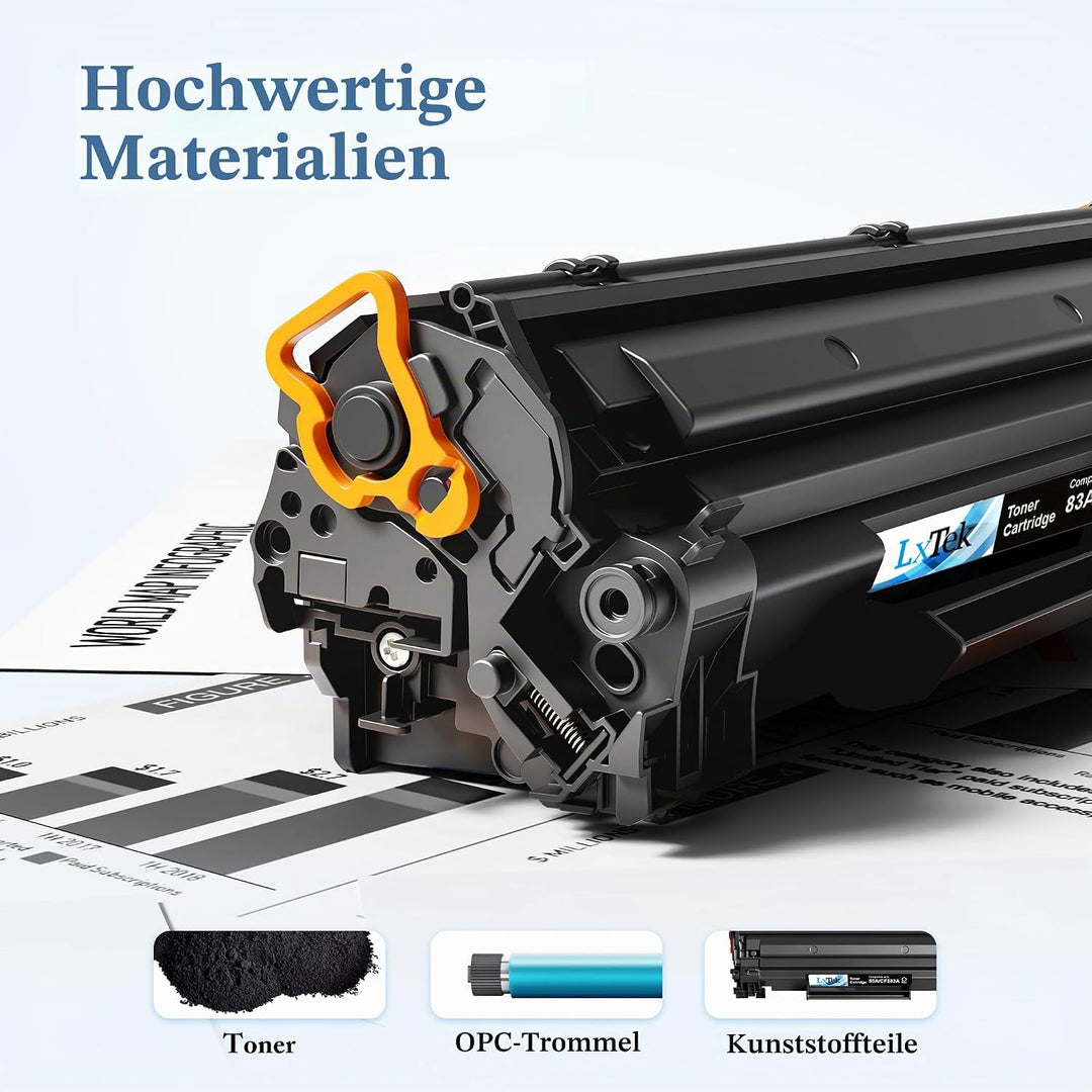 LxTek 83A Toner Kompatibel für HP 83A CF283A für HP Laserjet Pro MFP M125nw M127fw M127fn M225dw M12