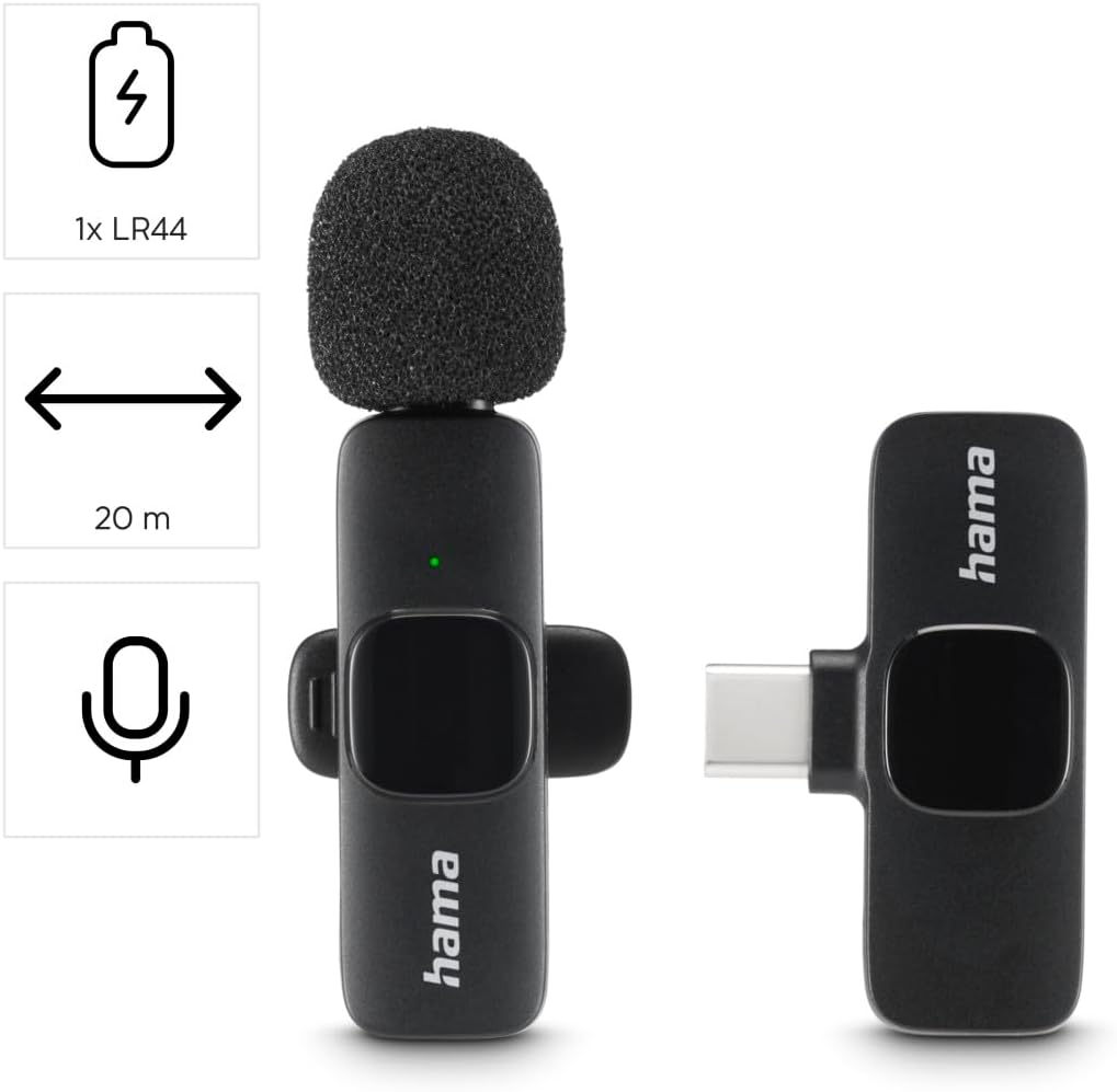 Lavalier-Mikrofon Smart Wireless, kabelloses Ansteckmikrofon für Handy