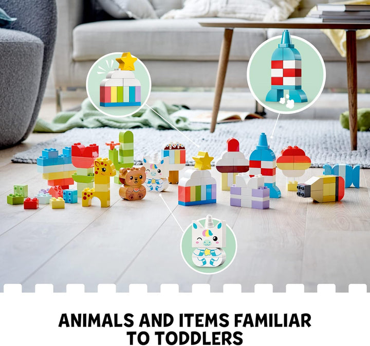 LEGO DUPLO Creative Building Time 10978 Colorful Construction Toy for Preschoolers Aged 18 Months an