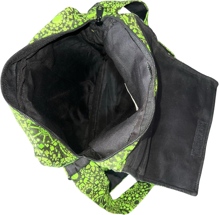 Damen Baumwolle Umhängetasche Indische Ethno Stil Boho Maliprint Tasche Baumwolle satche l mit Klapp