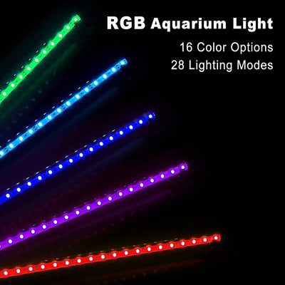 GreenSun Aquarium Beleuchtung, LED Aquarium Lampe mit App Control, RGB, IP68 Wasserdicht, für Dekori