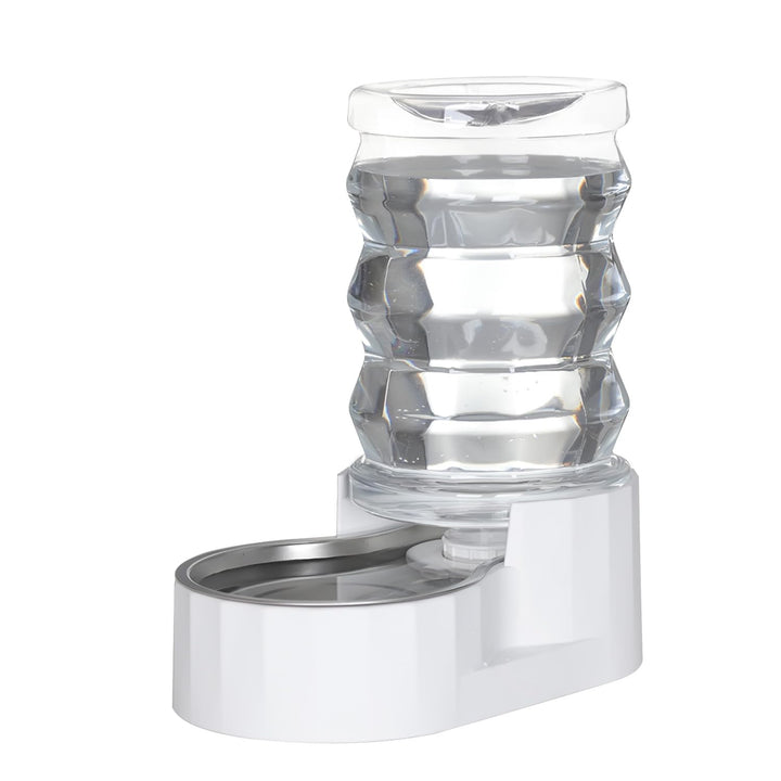 Sfozstra Wasserspender für Hunde aus Edelstahl, 6 l, Weiss, gross, BPA-frei, automatischer Schwerkra
