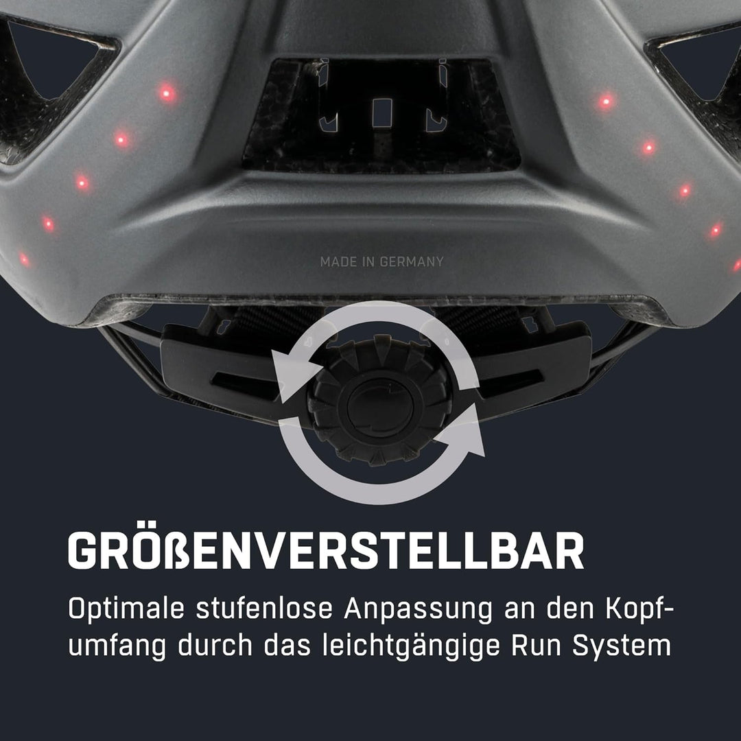 ALPINA HAGA LED - Stossabsorbierender, Beleuchteter & Optimal Anpassbarer Fahrradhelm Mit Integriert