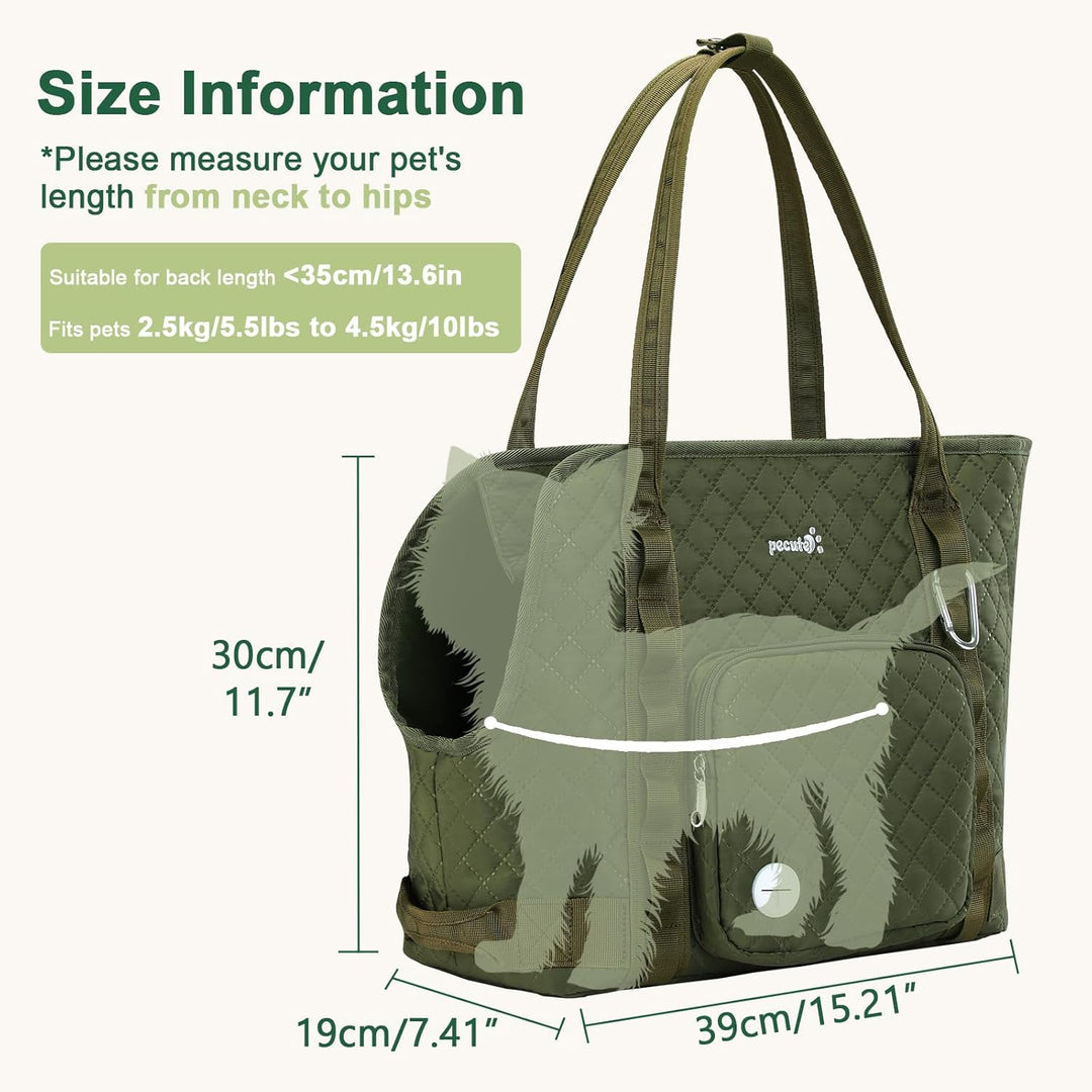 pecute Hundetasche für Kleine Hunde 4kg, Tragetasche Hund Hundetragetasche Leichte, Faltbare Hundetr