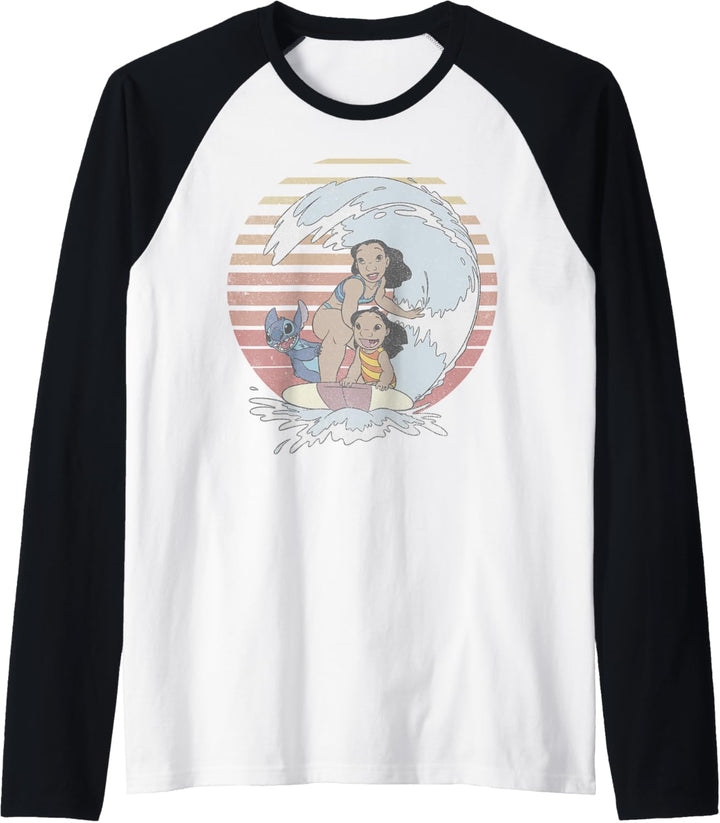 Disney Lilo & Stitch 626 Stitch Day Group Shot Surf Raglan