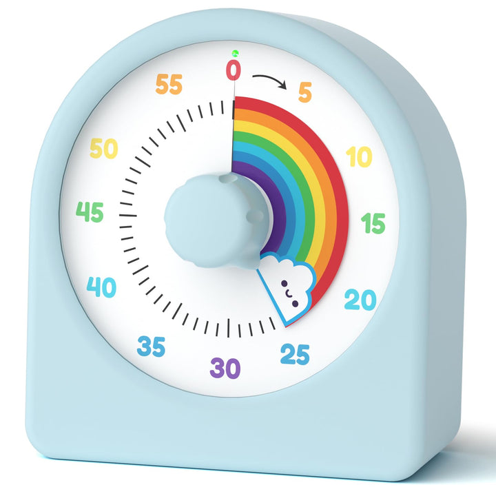 LIORQUE Visueller Timer 60 Minuten Countdown Timer mit Pausenfunktion | austauschbarer Silikonhülle