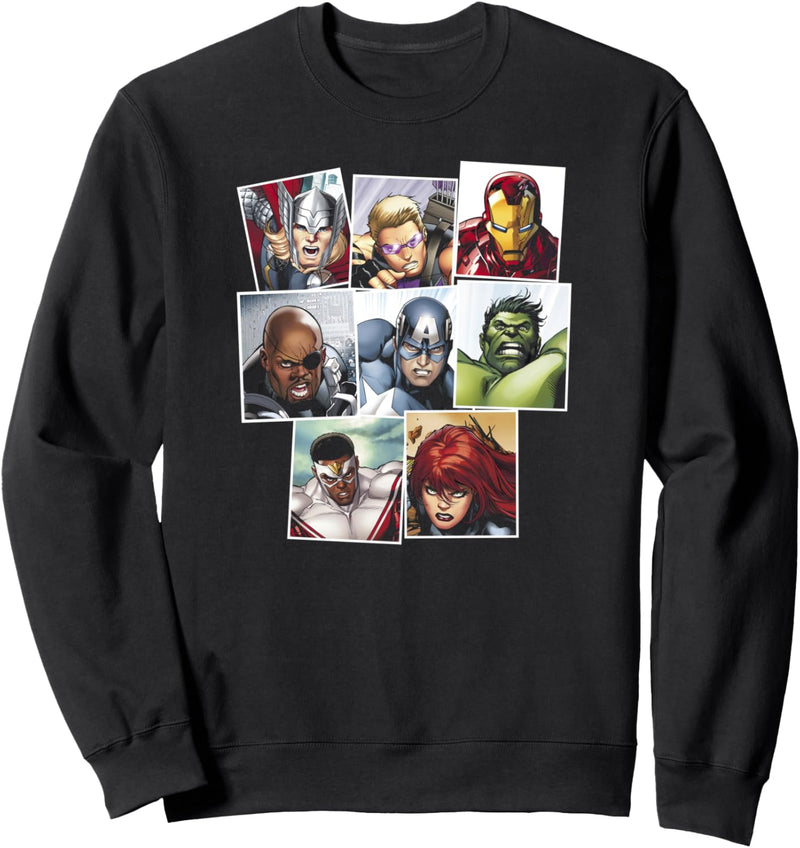 Marvel The Avengers Group Shot Polaroid Frames Sweatshirt