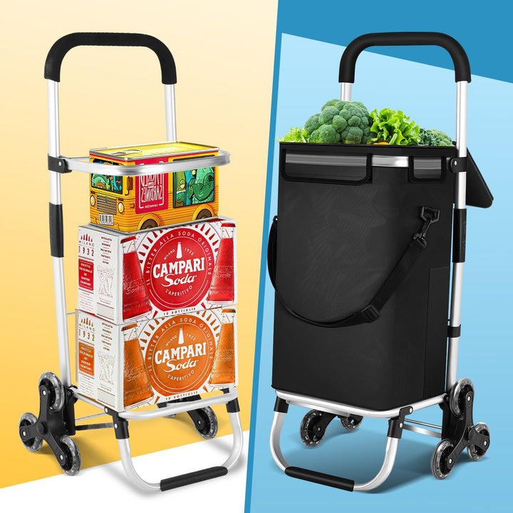 Einkaufstrolley Treppensteiger klappbar mit Kühlfach, 40L Volumen & bis 40kg belastbar | Einkaufswag