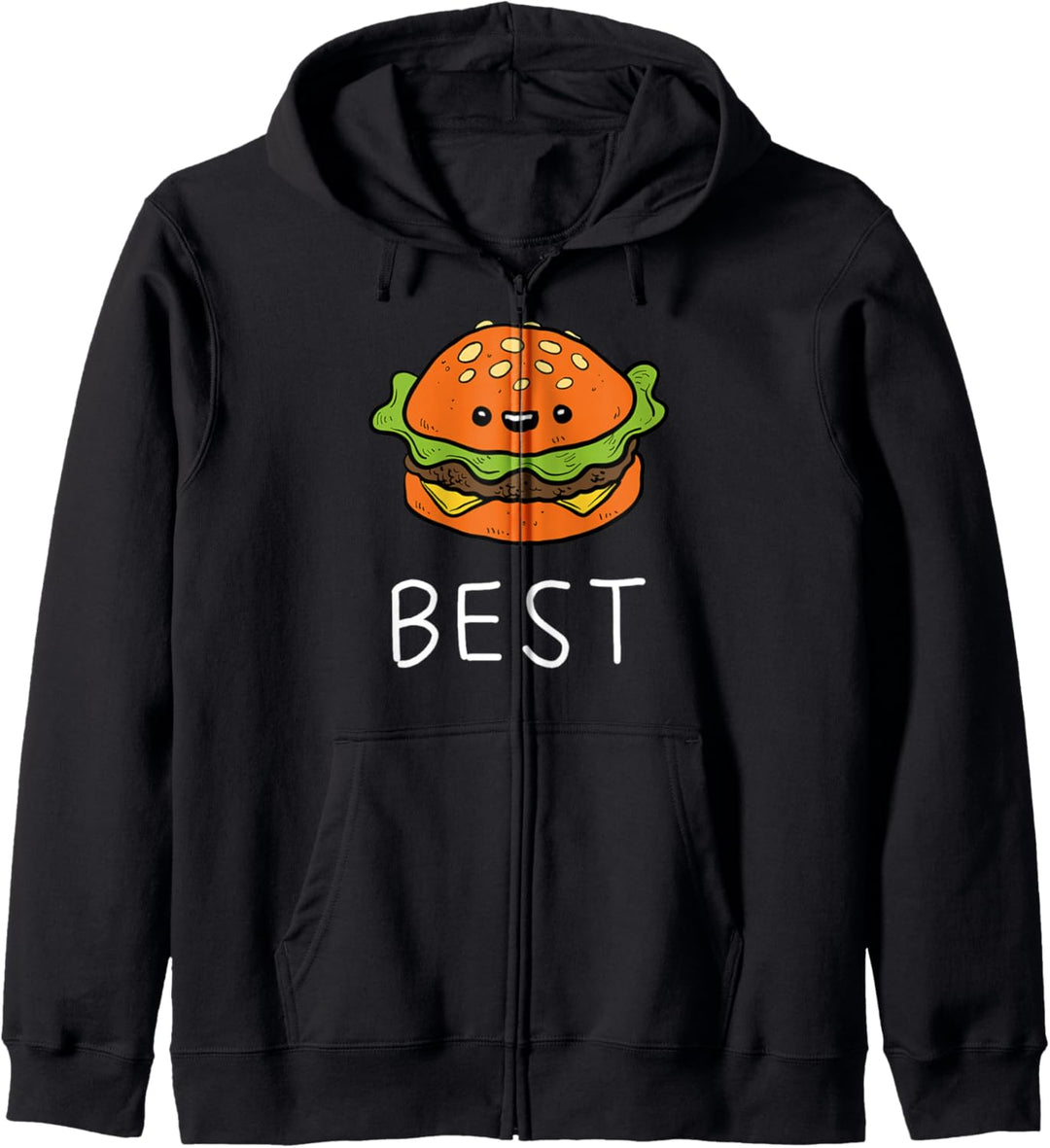 Burger Best Friends Geschwister Vater Sohn Partnerlook Kapuzenjacke