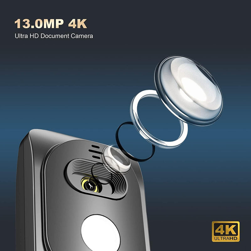 JOYUSING 13 Megapixel Dokumentenkamera und Visualizer USB, Vorlagen bis A3, LED Licht, AutoFocus, fü