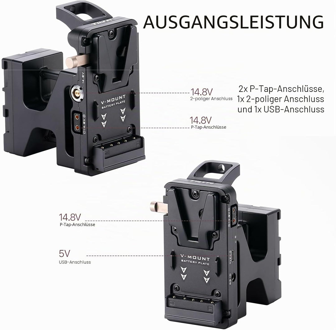 Tilta Batterieplatte kompatibel mit Sony FX6 V-Mount Adapter ES-T20-BTP-V Battery Plate, Battery Pla