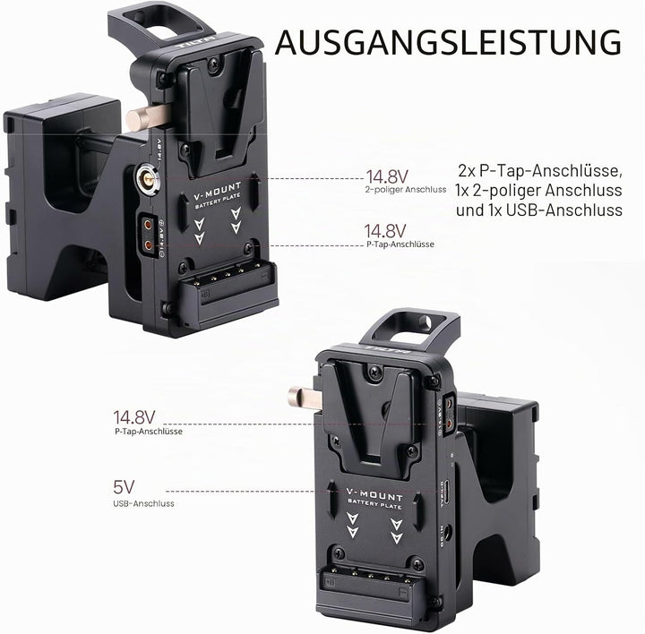 Tilta Batterieplatte kompatibel mit Sony FX6 V-Mount Adapter ES-T20-BTP-V Battery Plate, Battery Pla