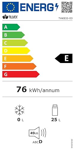 tillvex Kühlbox elektrisch 32L | Mini-Kühlschrank 230 V und 12 V für KFZ Auto Camping | kühlt & wärm