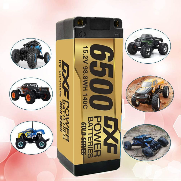 DXF 4S 6500mAh 15.2V 140C Batterie Lipo Haute capacité Hardcase Avec Prise EC5 5mm Bullet Plug Pour