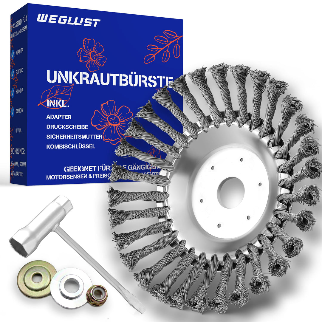 WEGLUST Unkrautbürste Wildkrautbürste für Motorsense Freischneider Rundbürste für Motorsense - 200x2