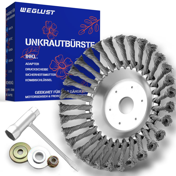 WEGLUST Unkrautbürste Wildkrautbürste für Motorsense Freischneider Rundbürste für Motorsense - 200x2