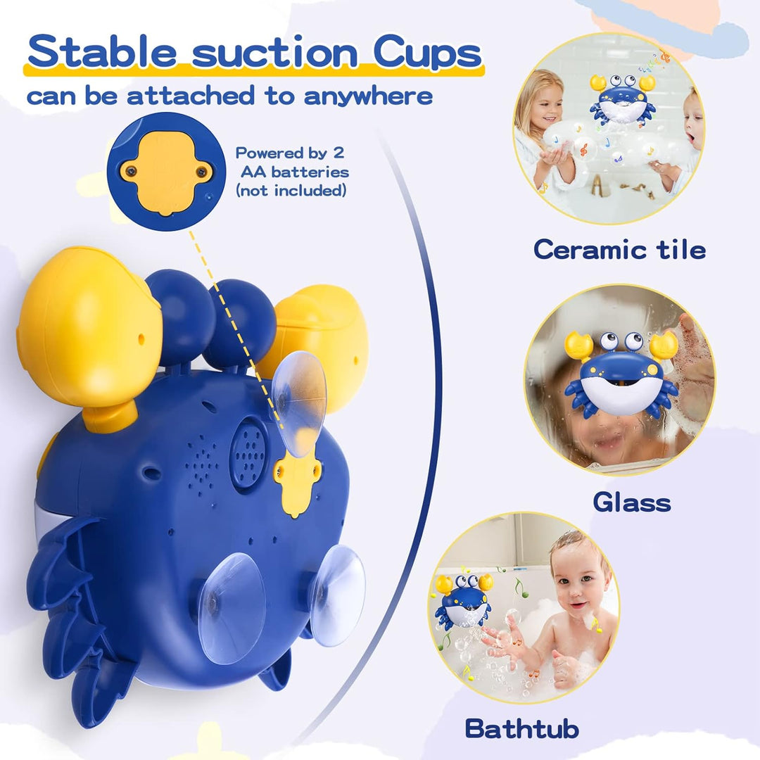 Jiosdo Baby Badewannenspielzeug, Krabbe Badespielzeug Bubble Mit Musik, Baby Wasserspielzeug Badewan