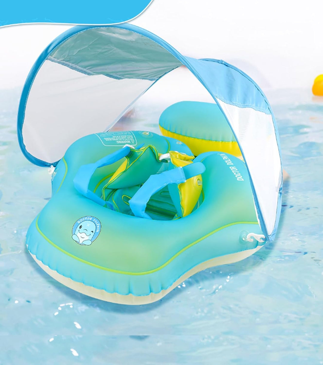 Schwimmring Baby mit Abnehmbarem Sonnenda UPF50+, Baby Schwimmhilfe für den Pool, Float Aufblasbare，
