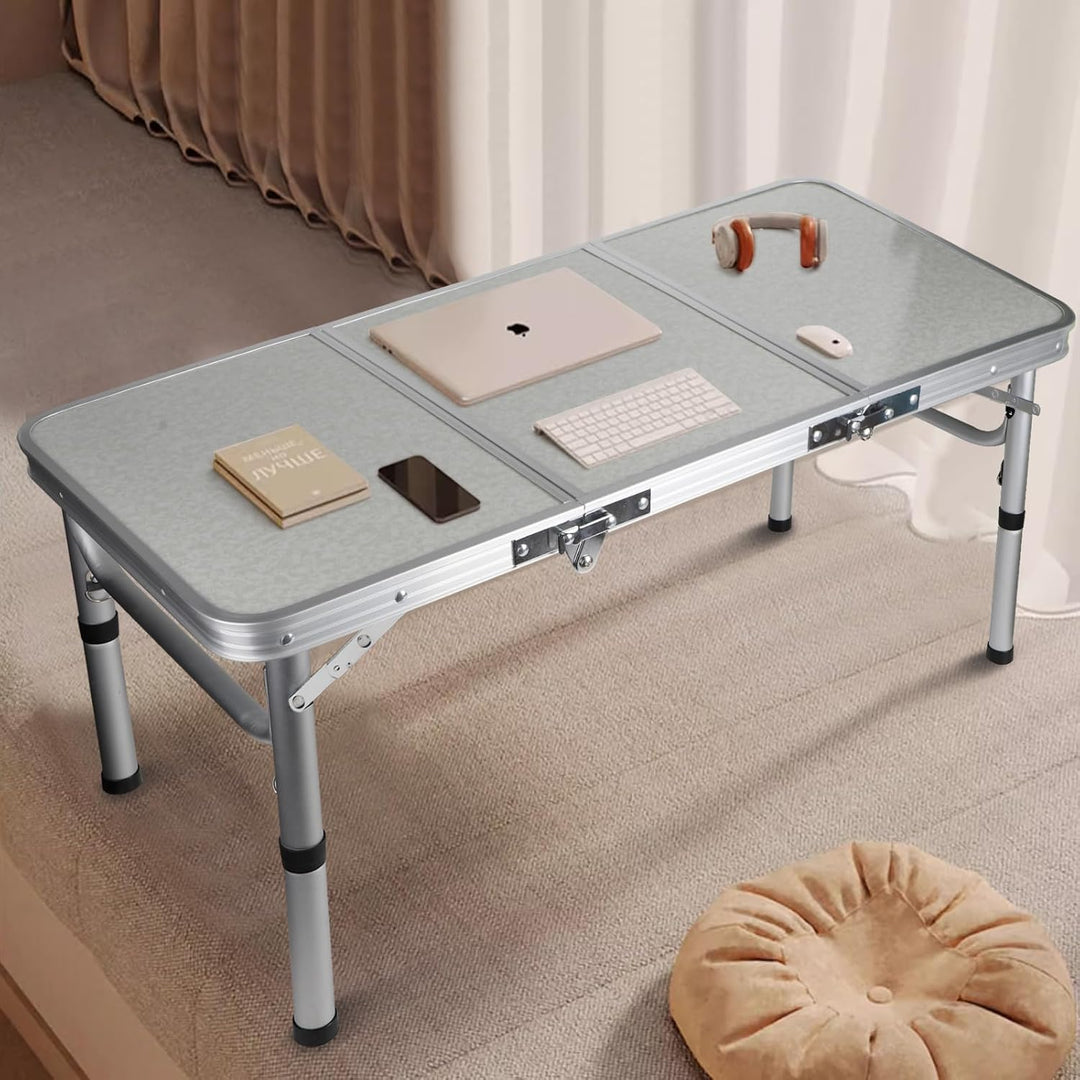 CPROSP Campingtisch Klappbar 90 * 40cm, Koffertisch Camping Faltbar, Camping Tisch, Markttisch Höhen