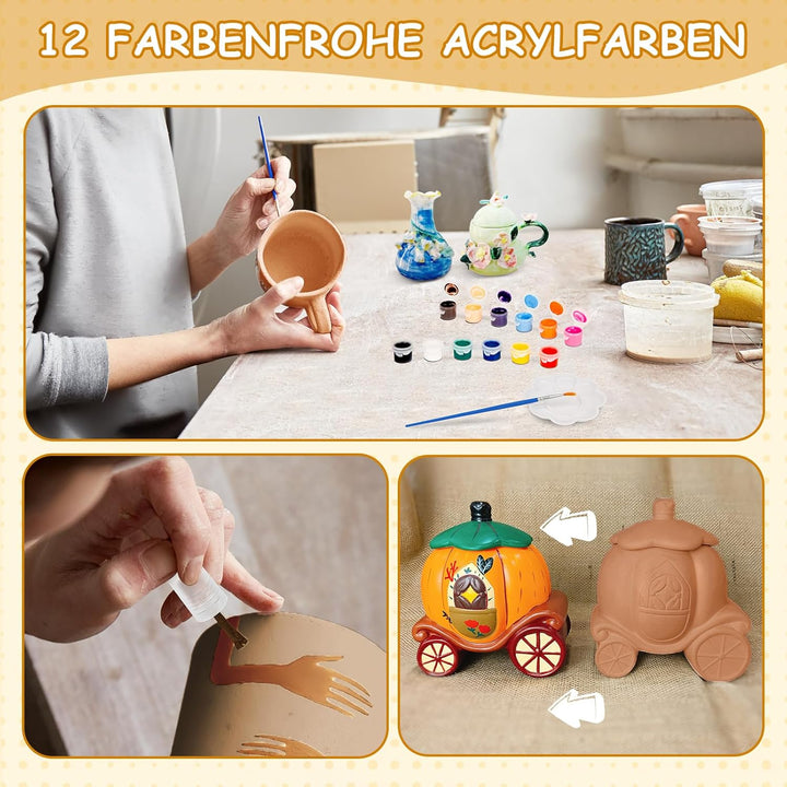 TOMMYHOME Ton Lufttrocknend für Anfänger,Clay Air Drying for Beginners, Contains 1000 g Air-Drying C