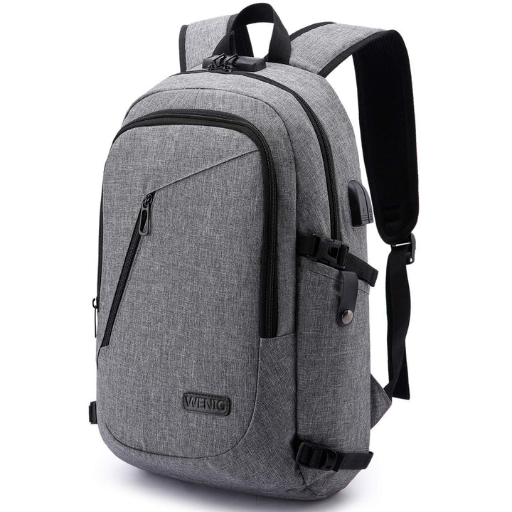 WENIG Laptop Rucksack Herren Anti-Diebstahl Laptoptasche 15.6 Zoll für Arbeit mit USB Ladeanschluss