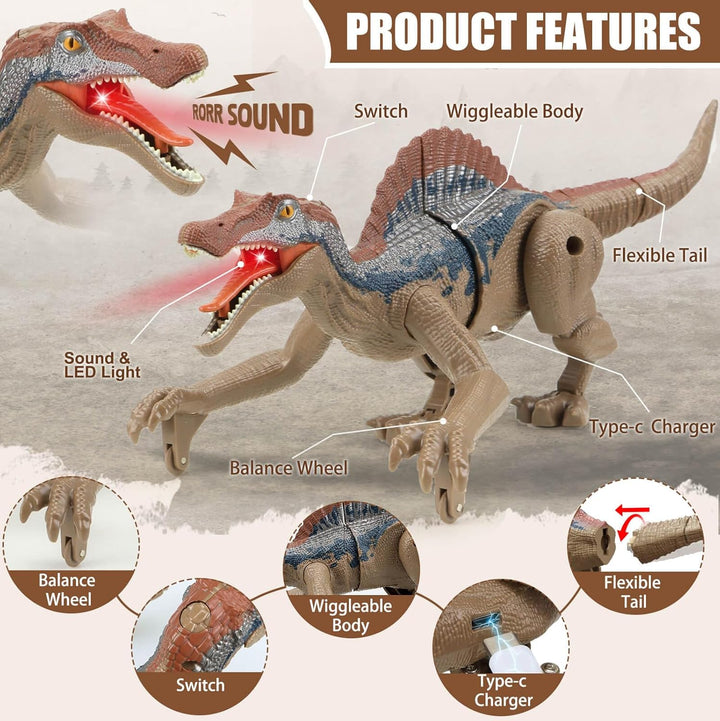 Ferngesteuertes Dinosaurier Spielzeug RC Dinosaurier Dino Roboter Ferngesteuert Spielzeug für Kinder