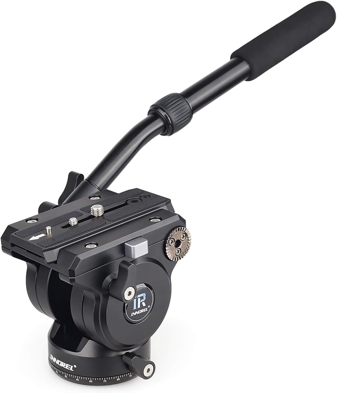 Fluidkopf, INNOREL H90, Videokamera Stativ Fluid Drag Pan Kopf für für DSLR-Kameras, Camcorder, Tele
