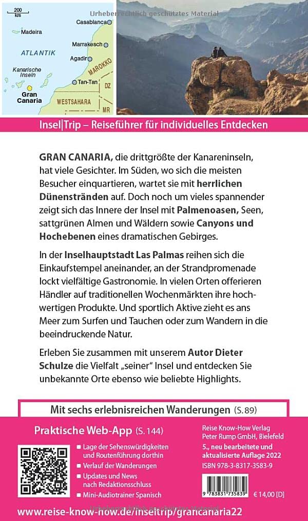 Reise Know-How InselTrip Gran Canaria: Reiseführer mit Insel-Faltplan und kostenloser Web-App, Tasch